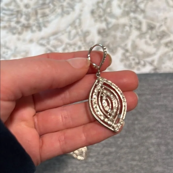 Givenchy Silver Crystal Earrings - Picture 3 of 3